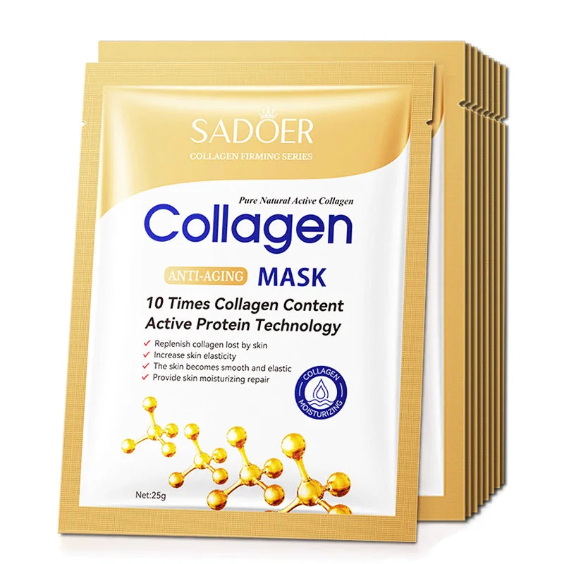 Hyaluronic Acid & Collagen Sheet Masks – 20 Pack
