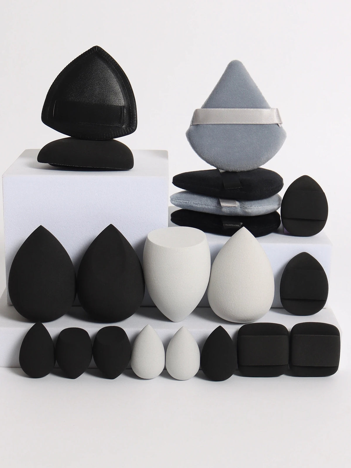 20 Pcs Pink Makeup Sponge and Makeup Puff Set